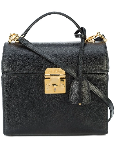 Mark Cross Sara Textured-leather Tote In Black