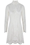 GANNI JEROME LACE MINI DRESS EGRET