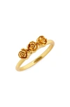 MADEWELL TRIPLE ROSEBUD RING,H8559