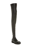 JUNYA WATANABE FAUX LEATHER OVER THE KNEE BOOT,JA-K109-051-1