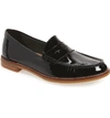 Sperry Women's Seaport Penny Memory Foam Loafers Women's Shoes In Black Patent Leather