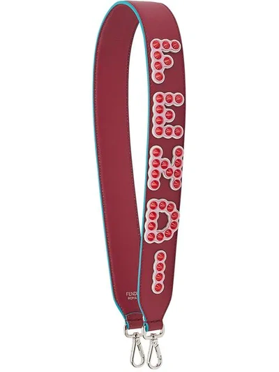 Fendi Strap You Logo标识肩带 In Red