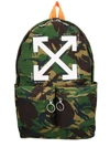 OFF-WHITE CAMOUFLAGE COTTON BACKPACK,10498844