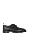 THOM BROWNE PEBBLED GRAIN LEATHER DERBY SHOES,10496988