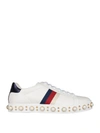 GUCCI ACE LEATHER SNEAKERS,10497845