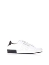 PHILIPP PLEIN WHITE LEATHER WITH LOGO LETTERING trainers,10498885