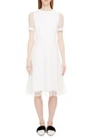 GIVENCHY SHEER OVERLAY STRETCH CADY DRESS,BW2023103C