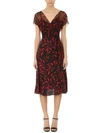 DIANE VON FURSTENBERG LEAF PRINT EMPIRE WAIST DRESS,10501501