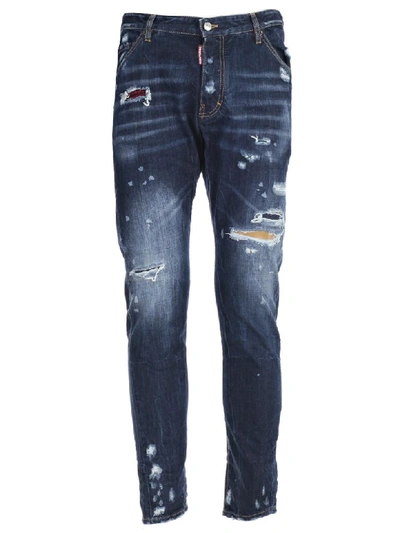 Dsquared2 Cool Guy Distressed Denim Skinny Jeans, Wild Mountain (blue)