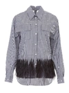 N°21 N.21 Gingham Shirt With Feathers,10499765