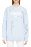 GIVENCHY DESTROYED LOGO SWEATER,BW700E3014