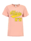 N°21 COTTON AND CREPE T-SHIRT,10498176