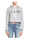 AMIRI LOGO CROPPED COTTON HOODIE,10499041