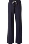Miu Miu Drawstring-waist Tailored Trousers In Midnight Blue