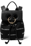 JW ANDERSON PIERCE MINI EMBROIDERED CANVAS AND LEATHER BACKPACK