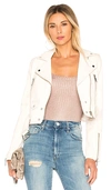 LTH JKT MYA CROPPED BIKER JACKET,LTHR-WO3