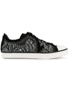 WHITEFLAGS WHITEFLAGS PRINTED LOW-TOP SNEAKERS - BLACK,WF002VBL12570561