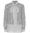 BURBERRY Striped and polka-dot cotton shirt,P00299683