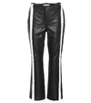 MUGLER STRIPED LEATHER TROUSERS,P00303622-3