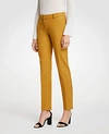 Ann Taylor The Petite Ankle Pant In Dense Twill - Curvy Fit In Olive Mist