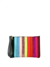 SOPHIE HULME Talbot Glitter Rainbow Stripe Pouch