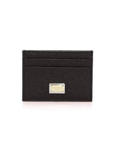 Dolce & Gabbana Women's Leather Card Holder In Black