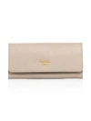 Prada Textured Leather Continental Wallet, Red/pink In Cammeo