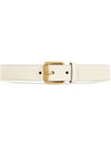 GUCCI GUCCI LEATHER BELT WITH HORSEBIT - WHITE,488939AP00T12680401