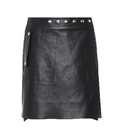 Acne Studios Shiryn Studded Leather Miniskirt In Black