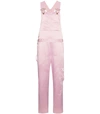 ROSIE ASSOULIN pink satin overalls,1722297659333671912