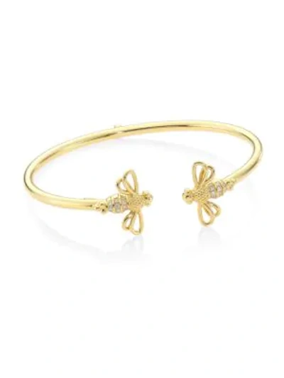 Temple St Clair Diamond & 18k Gold Bee Bellina Bangle In Yellow Gold