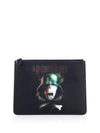 GIVENCHY Leather Top Zip Wallet