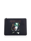 Givenchy Skull And Crossbones Printed Pouch In Multicolor
