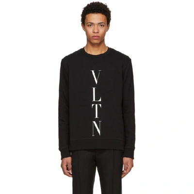 Valentino Vltn Logo-stamped Sweatshirt In Black