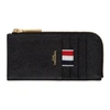 THOM BROWNE THOM BROWNE BLACK HALF ZIP WALLET,MAW080A-00198