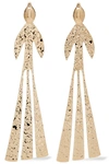 JW ANDERSON HAMMERED GOLD-PLATED EARRINGS