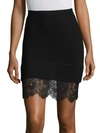 CARVEN Lace Bottom Skirt,0400095509719