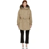 Stella Mccartney Gail Cotton-twill And Faux-fur Parka Coat In Moss