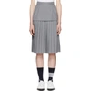 THOM BROWNE THOM BROWNE GREY EXTENDED LINING PLEATED SKIRT,FGC449A-02872