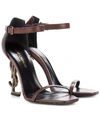 Saint Laurent Brown Opyum 110 Leather Sandals