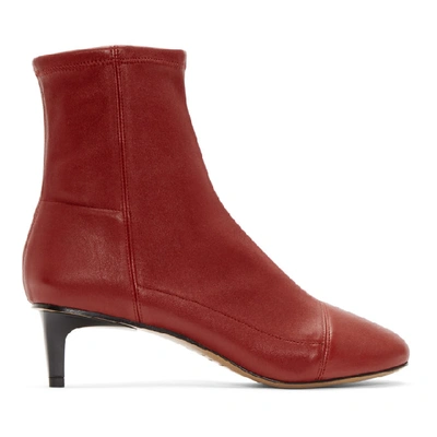 Isabel Marant Red Daevel Sock Boots