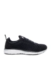 Apl Athletic Propulsion Labs Techloom Phantom 3d Mesh And Neoprene Sneakers In Black & Metallic Silver