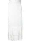 Tatuna Nikolaishvili Flared Hem Pencil Skirt - White In White