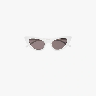 Saint Laurent Lily Cat-eye Acetate Sunglasses, Ivory In White