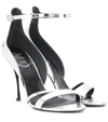 ROGER VIVIER METALLIC LEATHER SANDALS,P00317614