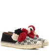 ETRO EMBELLISHED CANVAS ESPADRILLES,P00287924