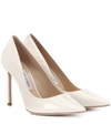 Jimmy Choo Romy 100 Patent Leather Pumps In White