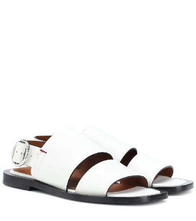 Joseph Double-strap Leather Sandals In White