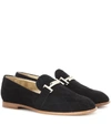 TOD'S DOUBLE T SUEDE LOAFERS,P00305176-10