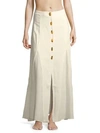VIX BY PAULA HERMANNY Button-Front Maxi Skirt
